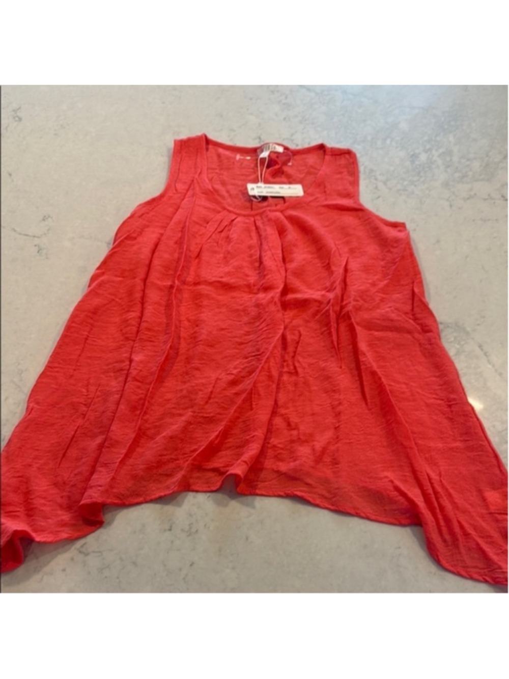 Spense Women's Coral Sleeveless Asymmetrical Top Medium NWT